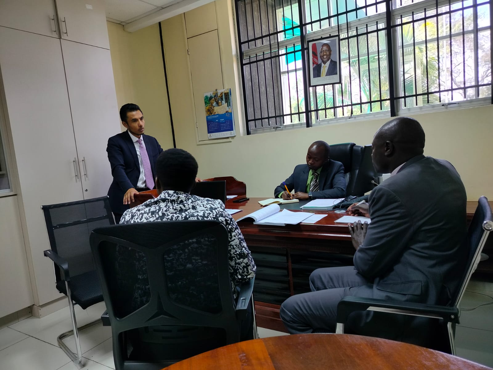 Consulting meeting with government officials